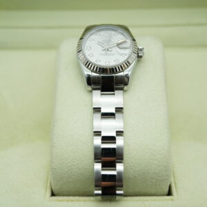 Rolex 179174 Lady-Datejust Silver Diamond Dial view 6