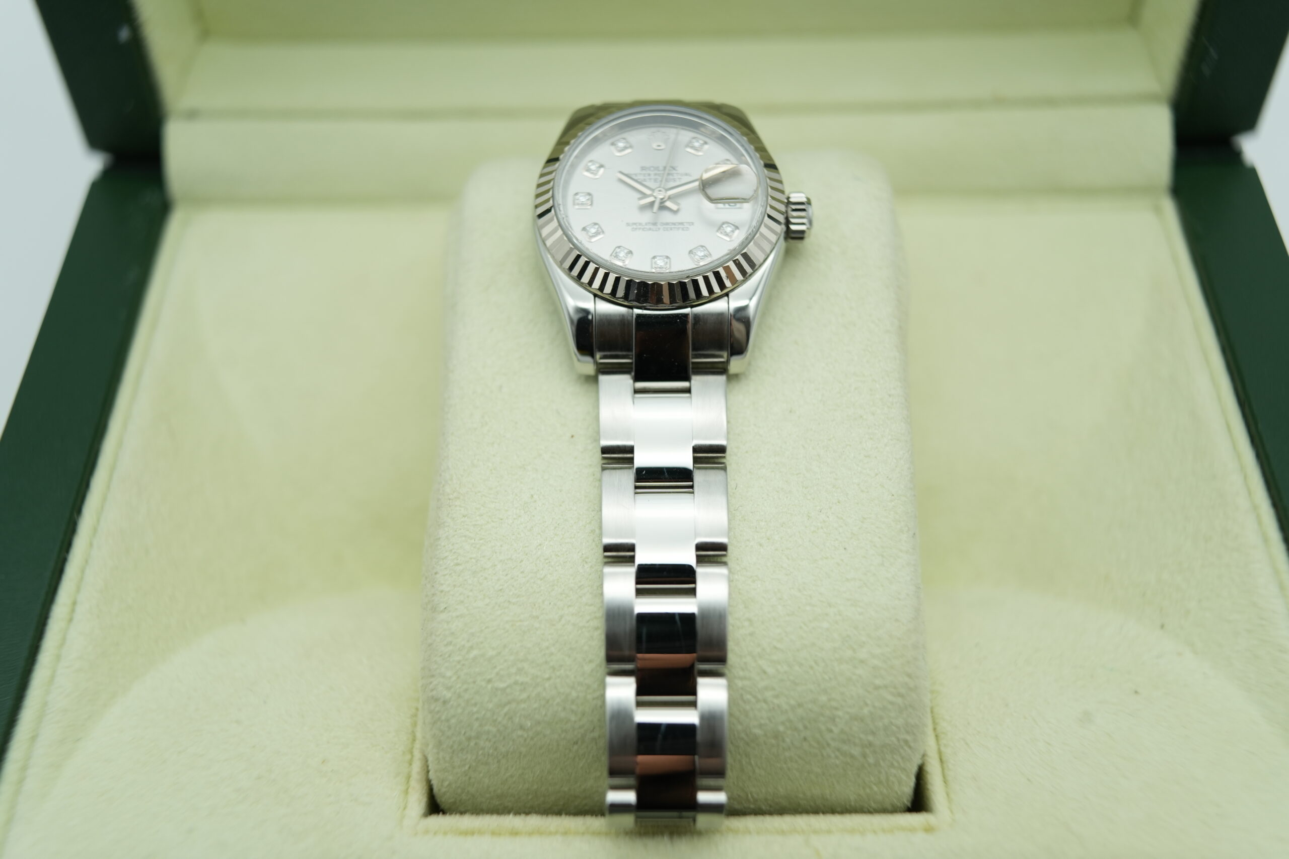 Rolex 179174 Lady-Datejust Silver Diamond Dial