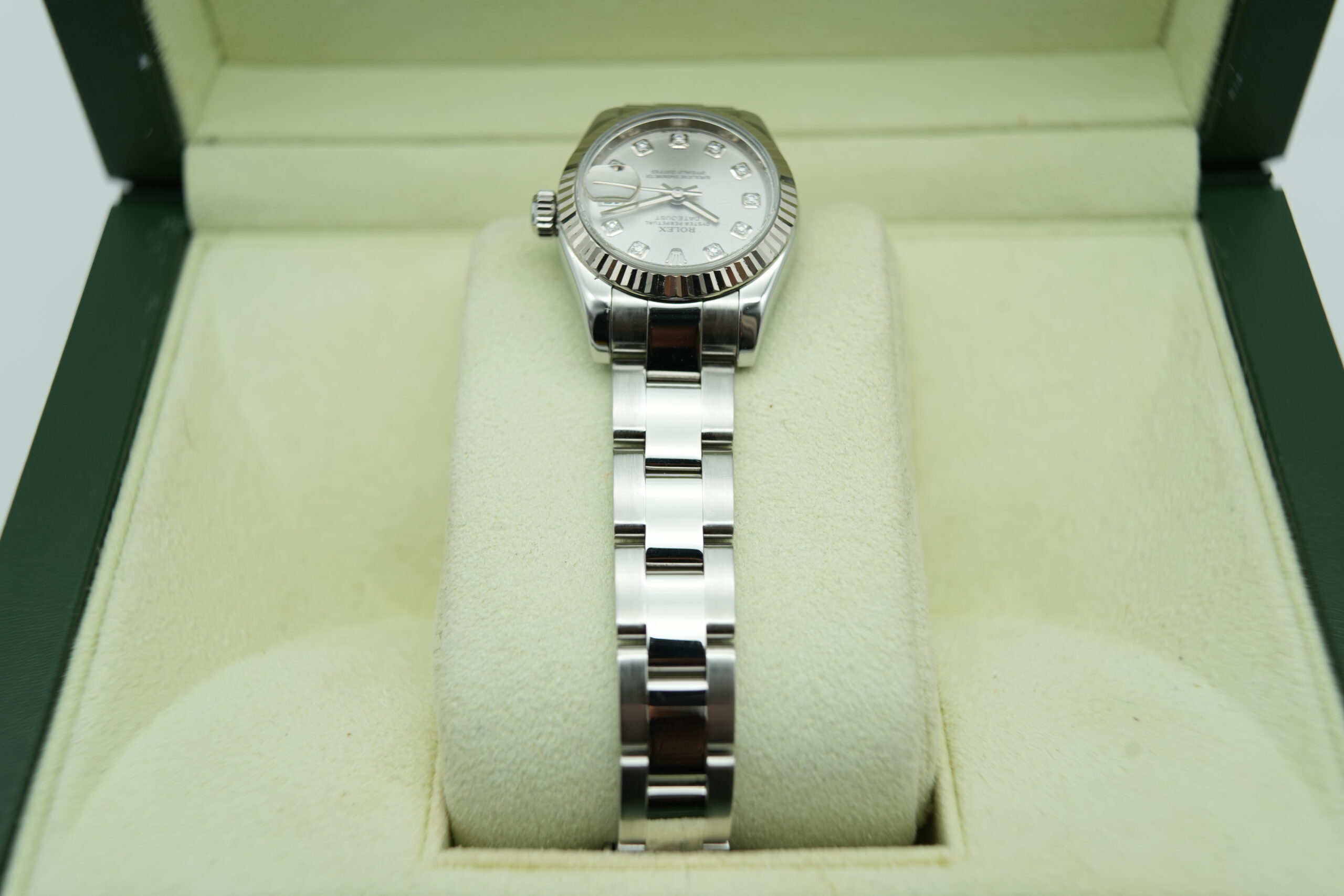 Rolex 179174 Lady-Datejust Silver Diamond Dial