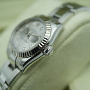 Rolex 179174 Lady-Datejust Silver Diamond Dial view 4