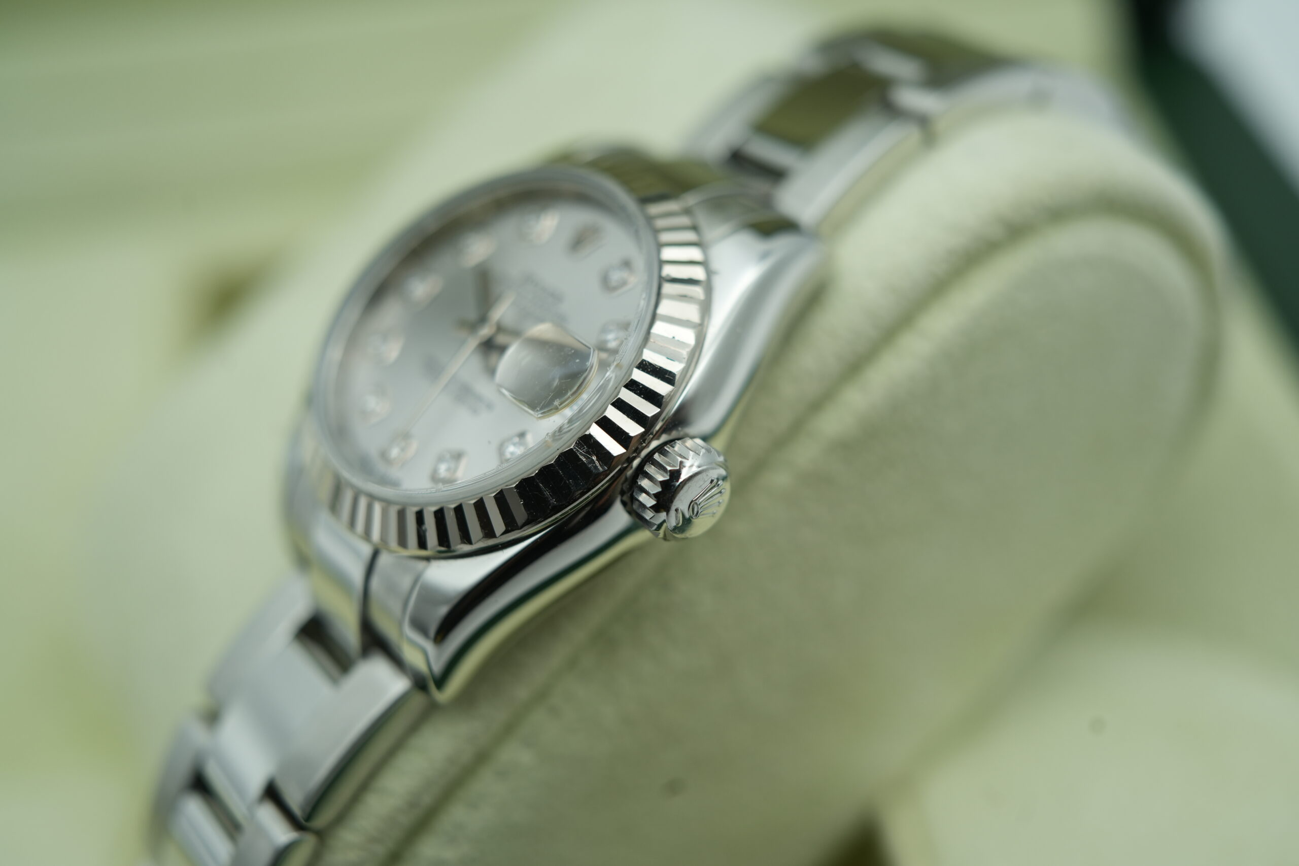 Rolex 179174 Lady-Datejust Silver Diamond Dial