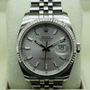 Rolex 116234 Datejust 36mm Silver Dial in Jubilee view 2