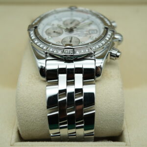 Breitling A1335653 Chronomat Evolution   Factory MOP Diamond Dial and Bezel view 3