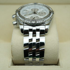 Breitling A1335653 Chronomat Evolution   Factory MOP Diamond Dial and Bezel view 4