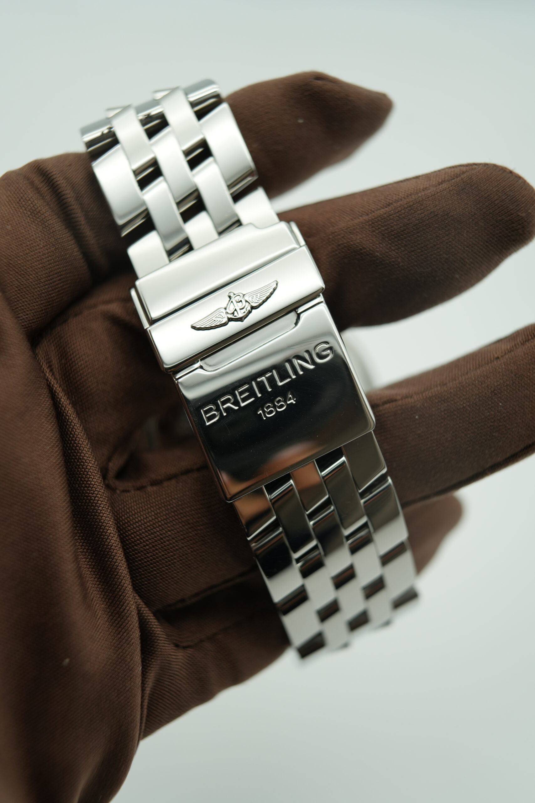 Breitling A1335653 Chronomat Evolution   Factory MOP Diamond Dial and Bezel