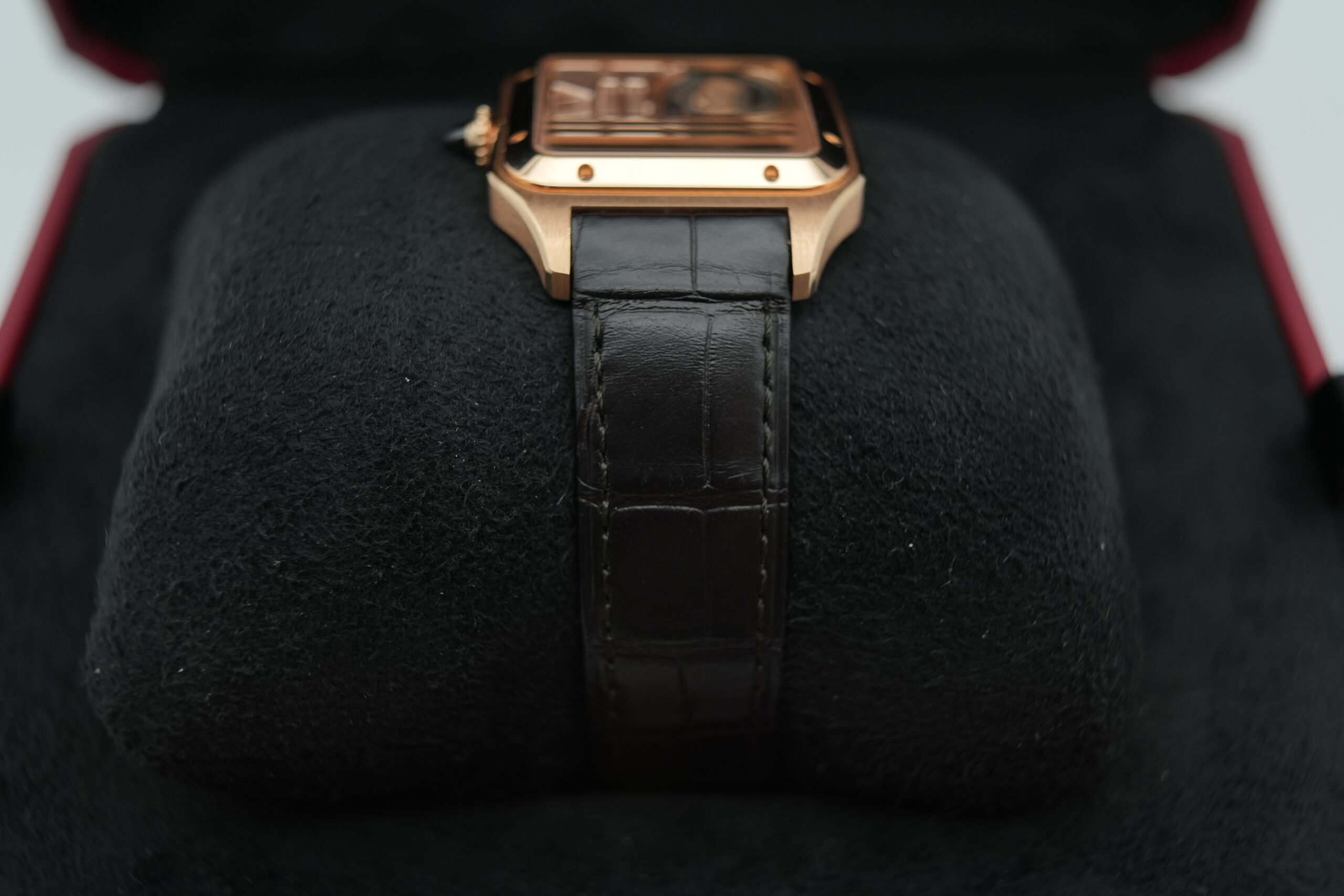 Cartier WHSA0030 Santos Dumont Skeleton Watch w/ Micro Rotor