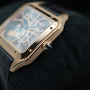 Cartier WHSA0030 Santos Dumont Skeleton Watch w/ Micro Rotor view 4