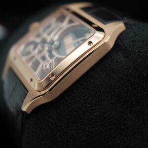 Cartier WHSA0030 Santos Dumont Skeleton Watch w/ Micro Rotor view 3