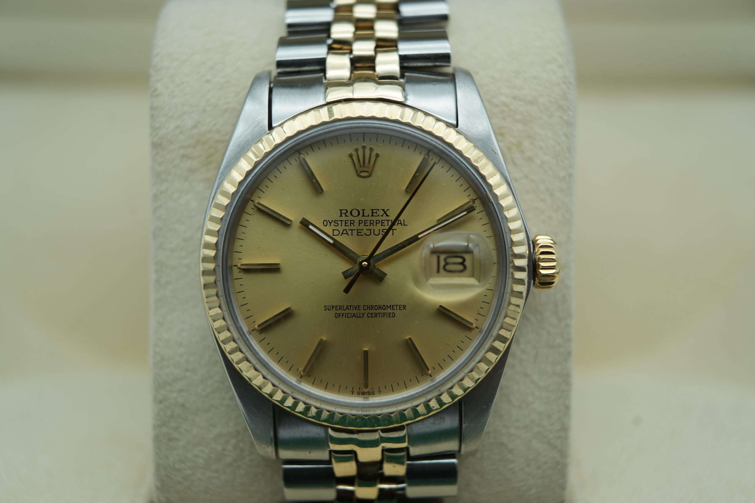 Rolex 16013 Datejust Two-Tone Champagne Dial