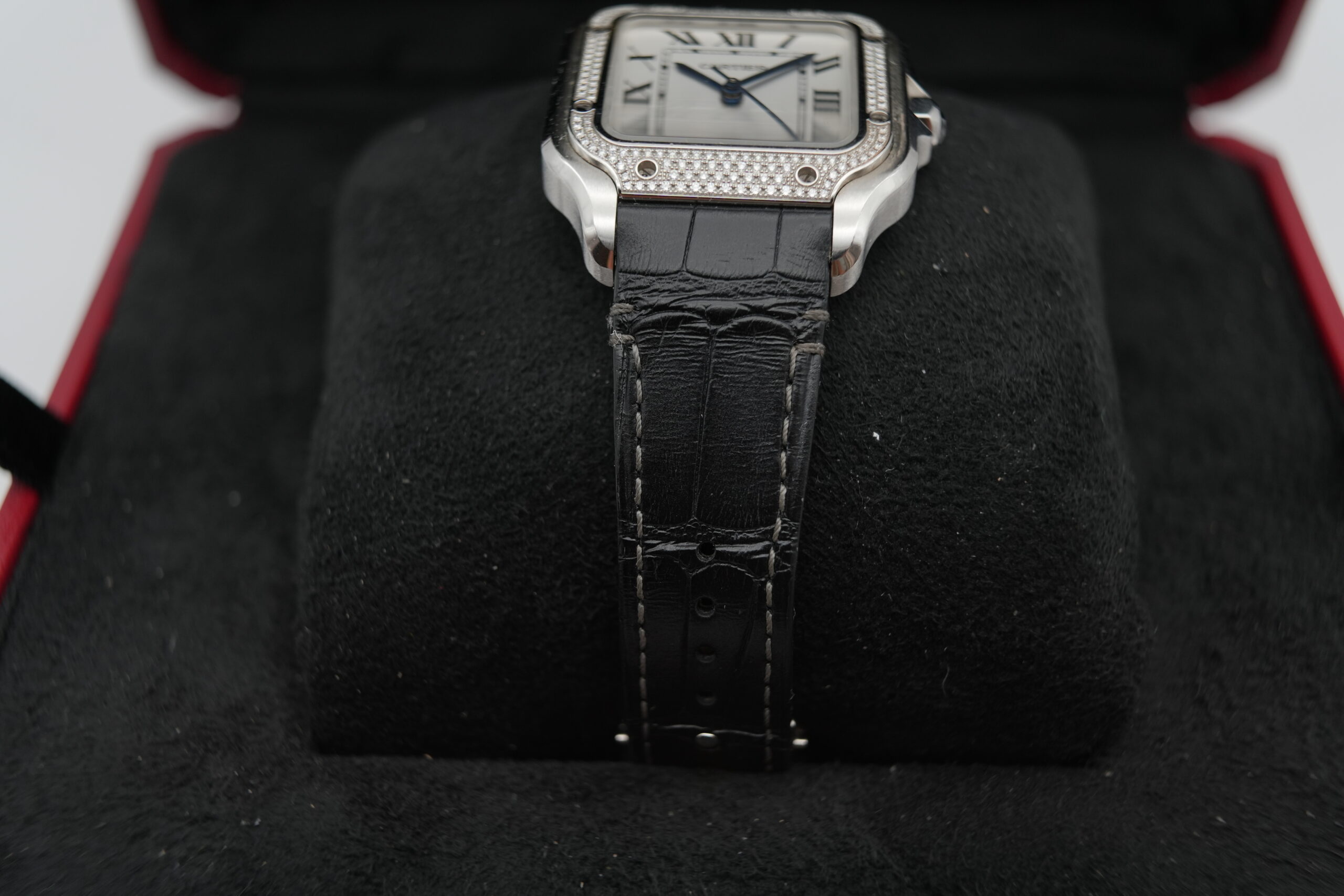 Cartier Santos W4SA0005 Factory Diamond Bezel