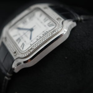 Cartier Santos W4SA0005 Factory Diamond Bezel view 3