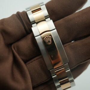 Rolex 178341 Rose Gold Chocolate VI Factory Diamond Bezel view 7