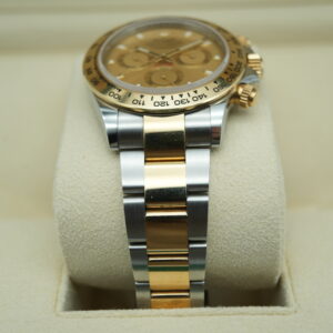 Rolex 116503 Yellow Gold Two-Tone Daytona Champagne dial view 3