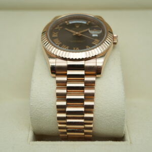 Rolex 218235 Day-Date II Chocolate Roman Dial