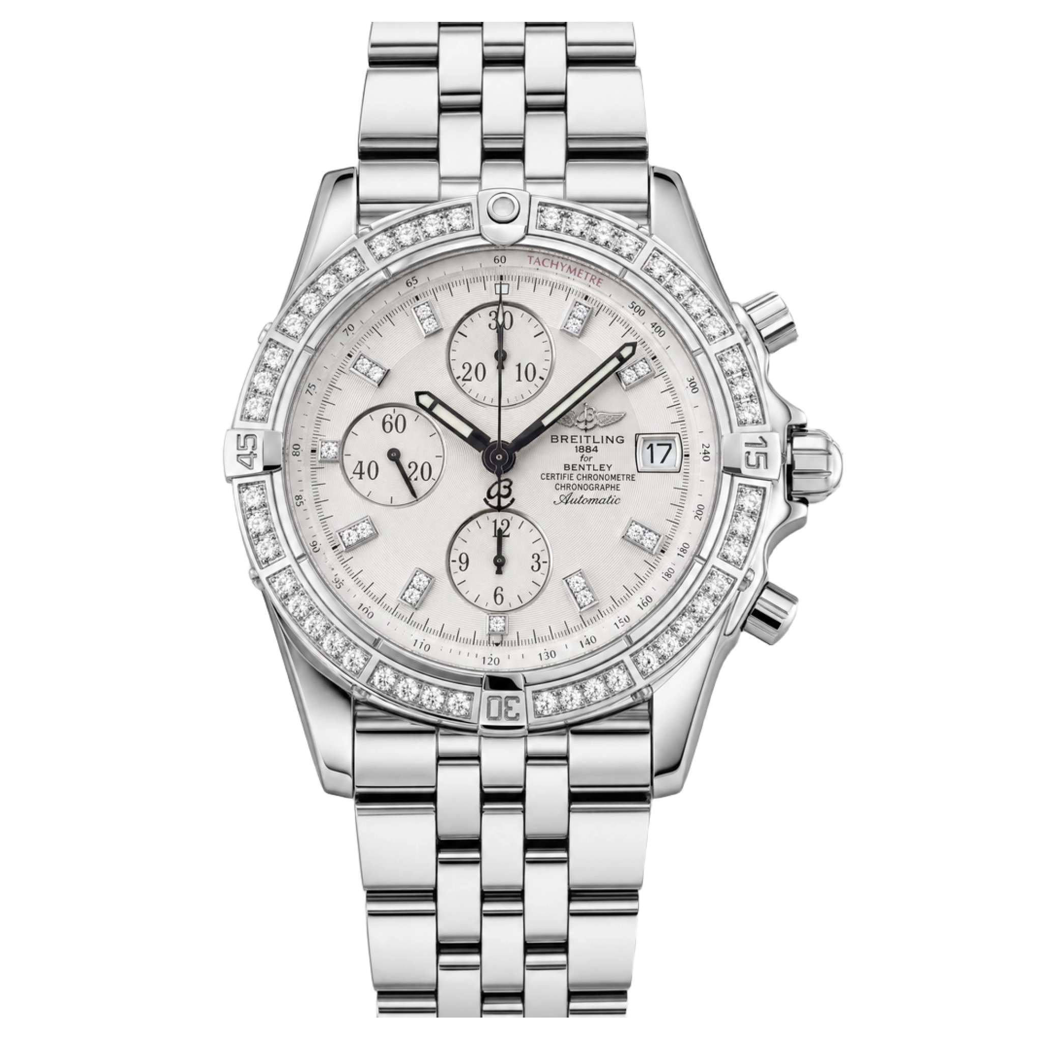 Breitling A1335653 Chronomat Evolution Factory MOP Diamond Dial and Bezel