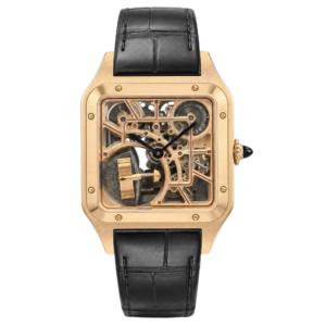 Cartier WHSA0030 Santos Dumont Skeleton Watch w/ Micro Rotor