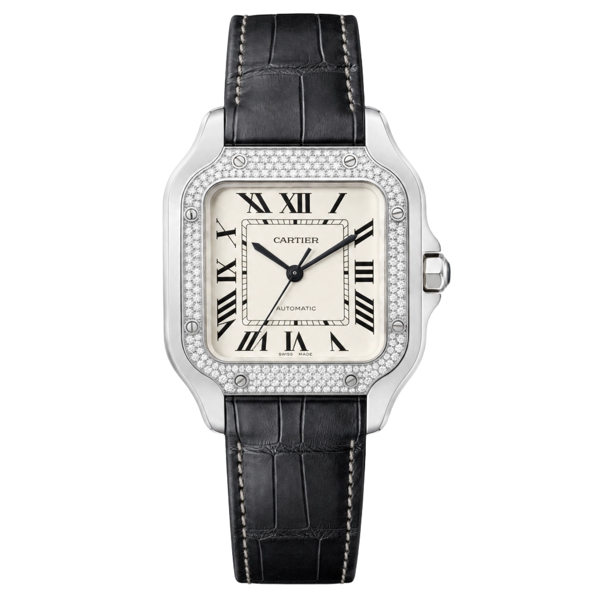 Cartier Santos W4SA0005 Factory Diamond Bezel