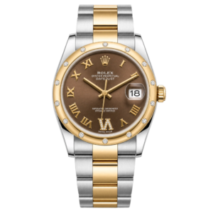 Rolex 178341 Rose Gold Chocolate VI Factory Diamond Bezel