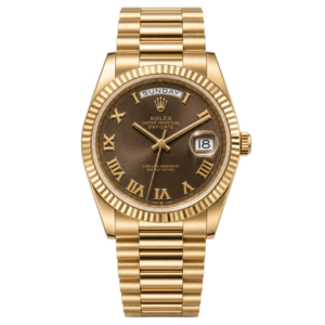 Rolex 218235 Day-Date II Chocolate Roman Dial