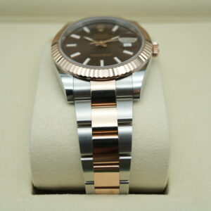 Rolex 126331 Two-Tone Datejust Chocolate Index Dial view 3