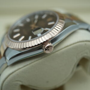 Rolex 126331 Two-Tone Datejust Chocolate Index Dial view 5