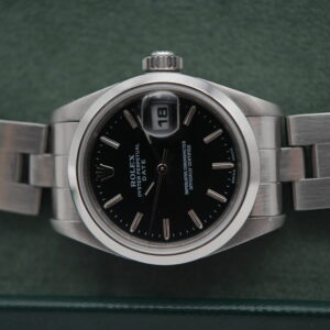 Rolex 69160 Oyster Perpetual Date Black Dial view 2