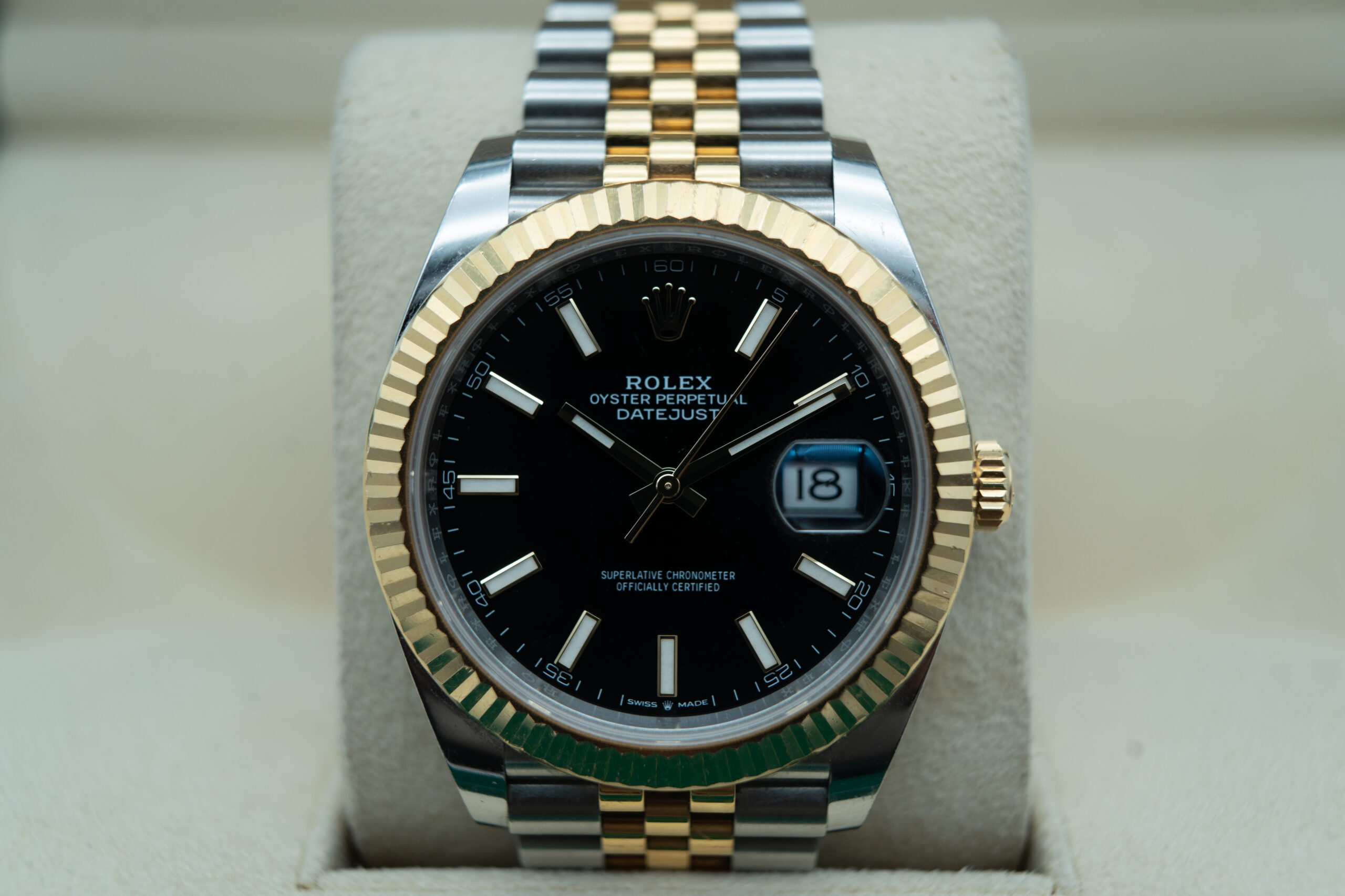 Rolex 126333 41mm Two-Tone Datejust Black Dial