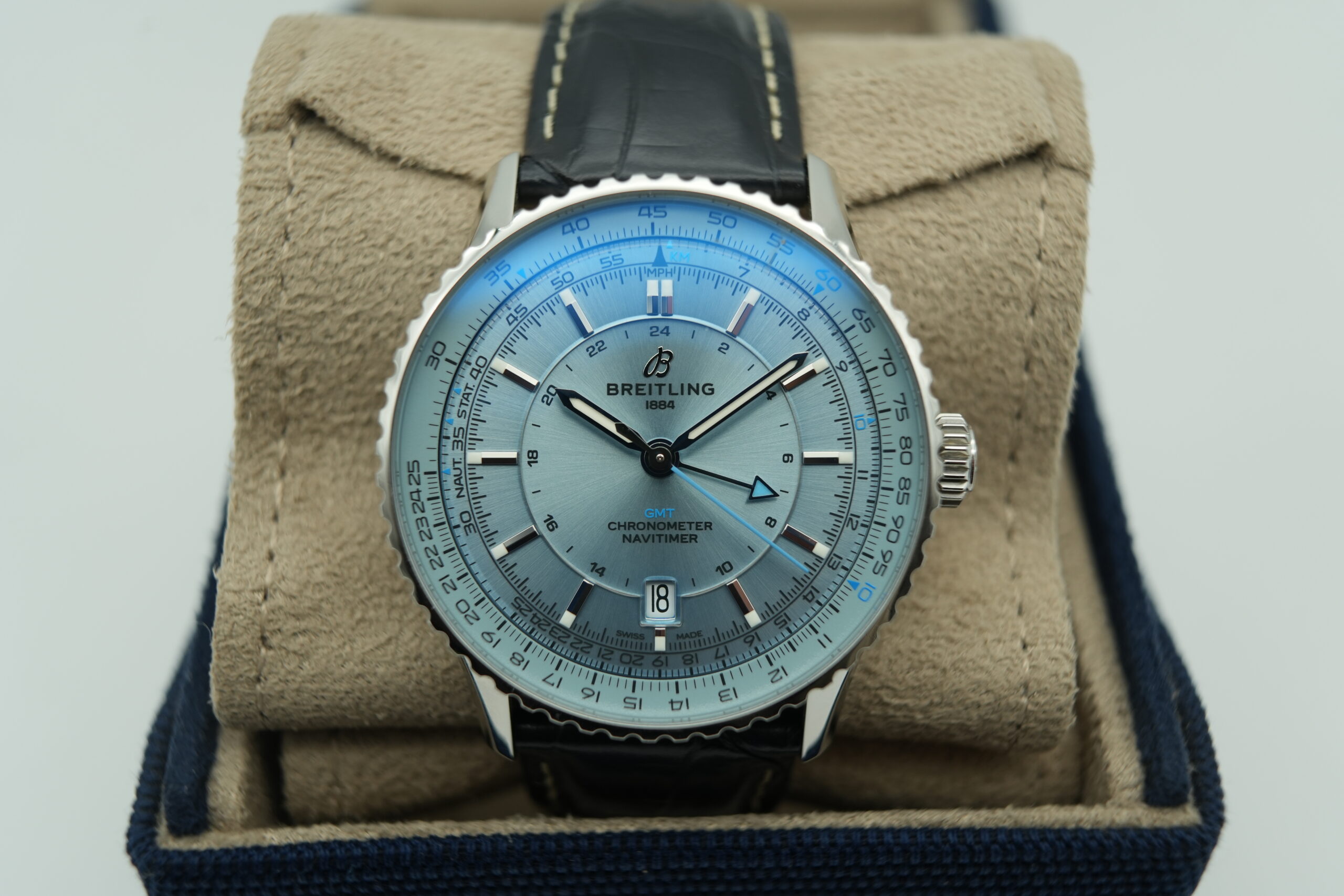 Breitling A32310 Navitimer Ice Blue Dial GMT