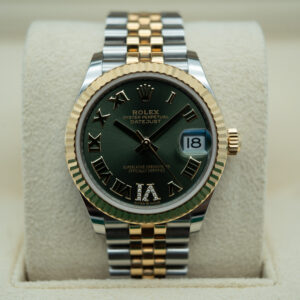 Rolex 278273 Datejust 31 Olive Green Roman dial view 2