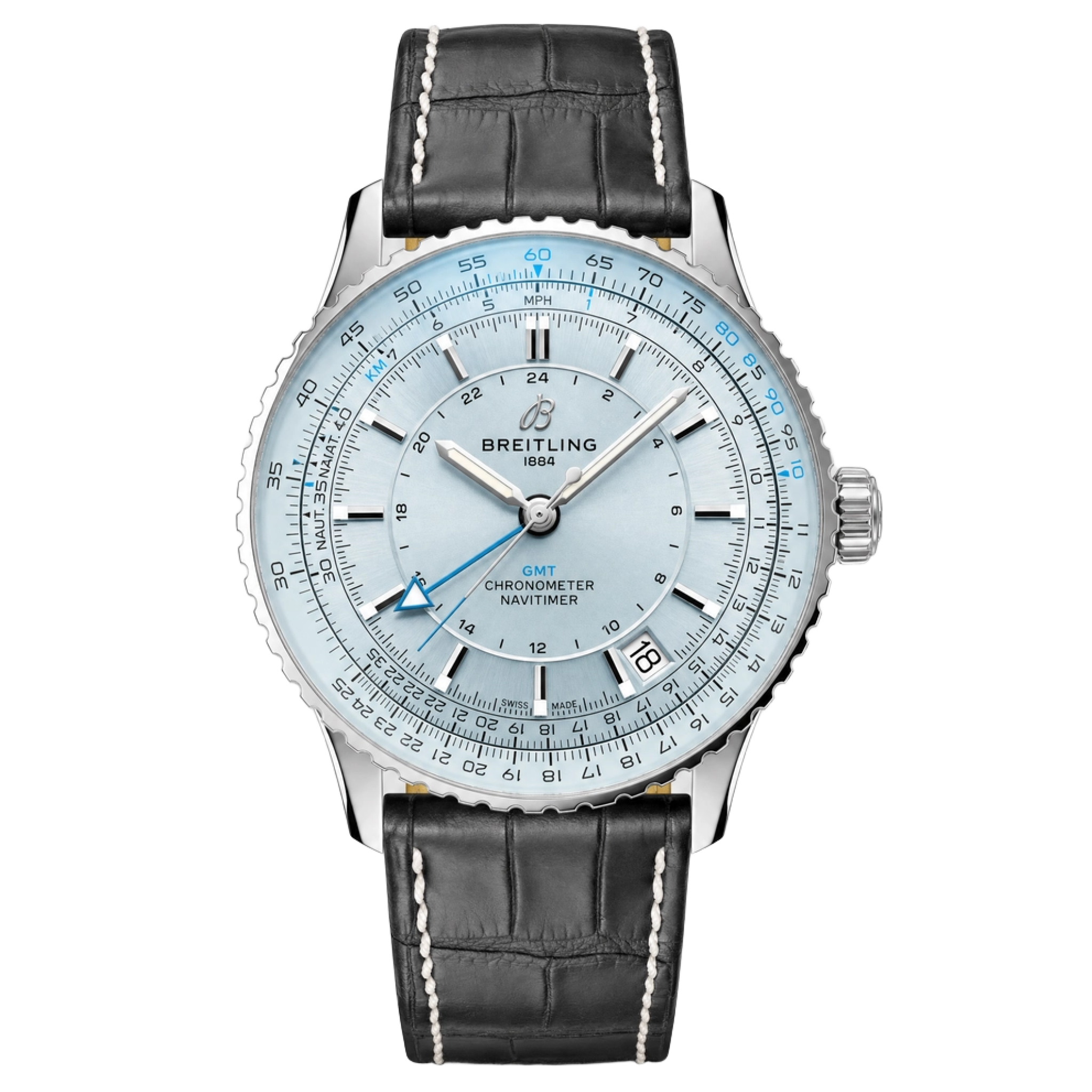 Breitling A32310 Navitimer Ice Blue Dial GMT